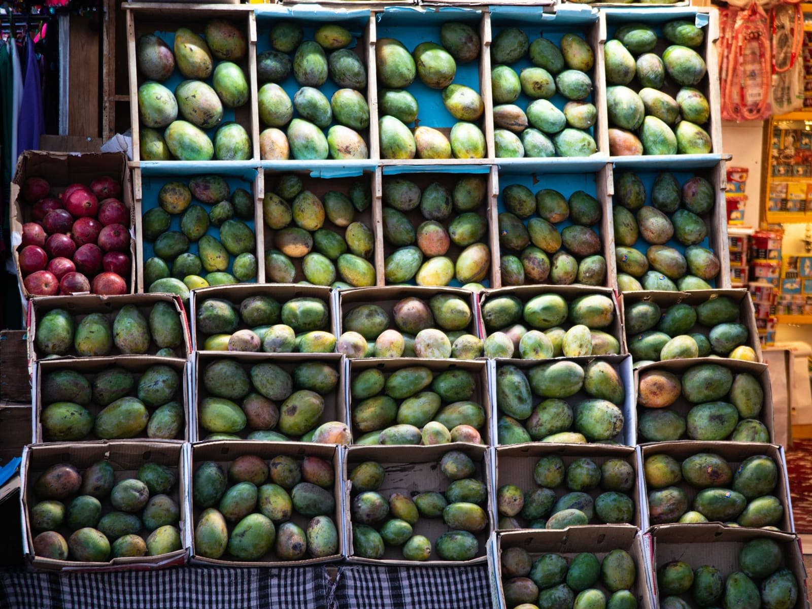 Mango, cut out against a plain background.